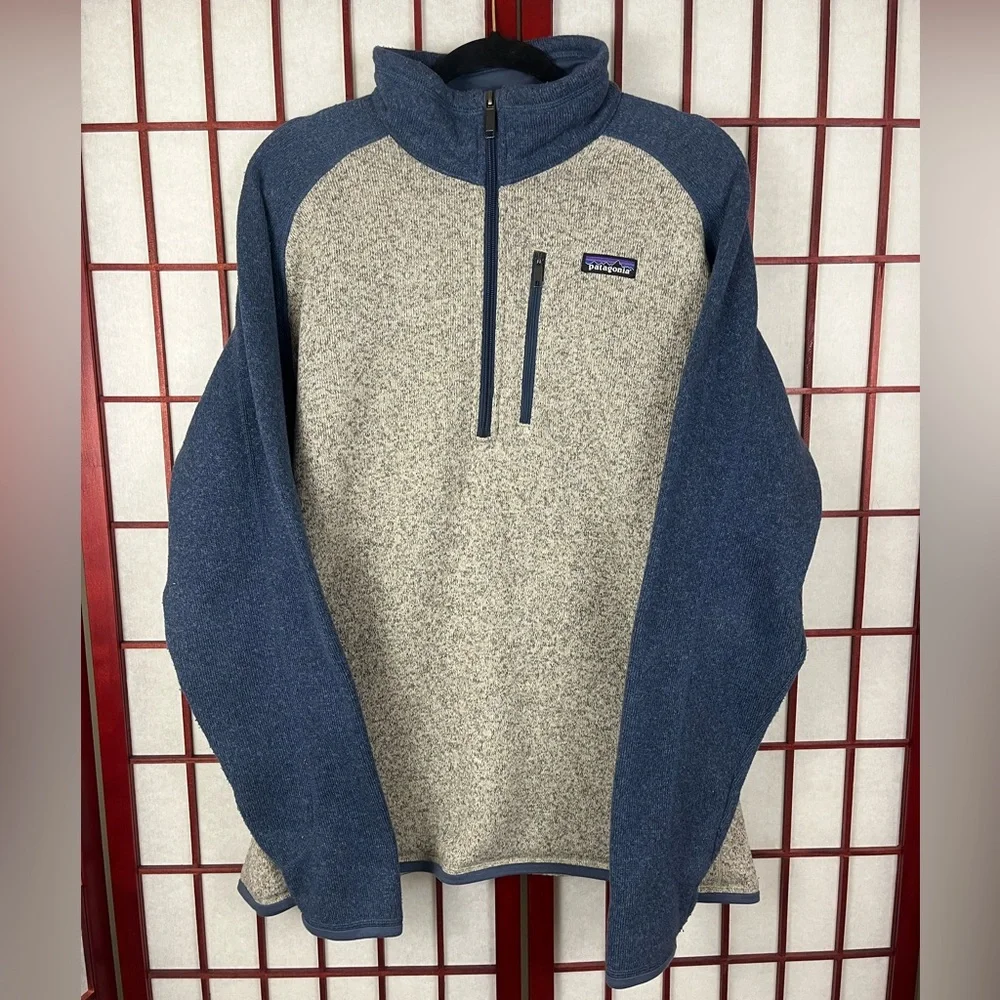 Patagonia Men’s Better Sweater Quarter Zip Pullover Oar Tan